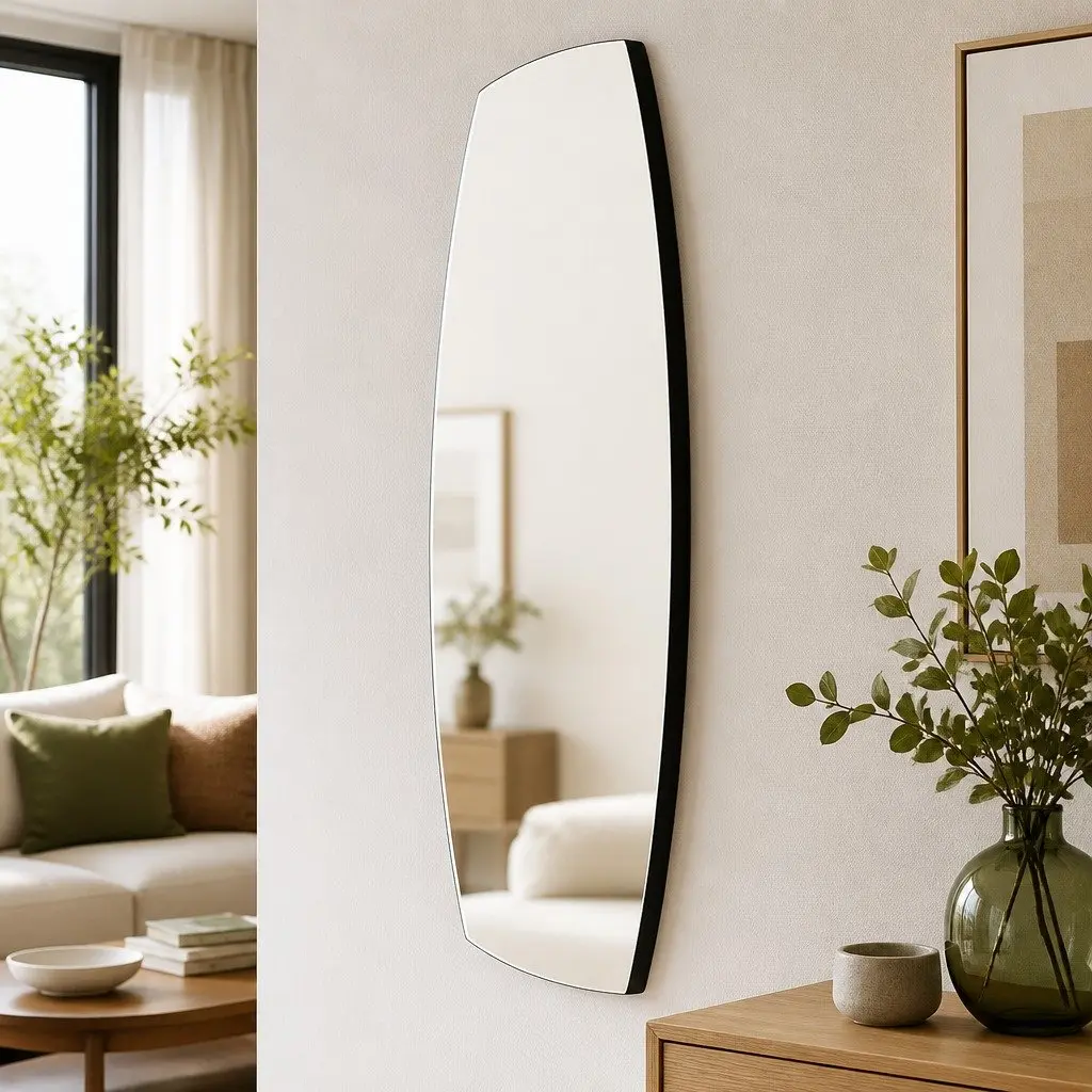 50cm Round Wall Mirror with Easy Setup