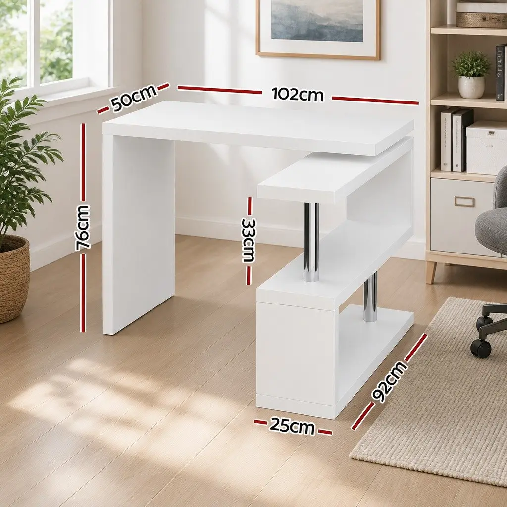 L-Shape Desk with Ample Storage Options