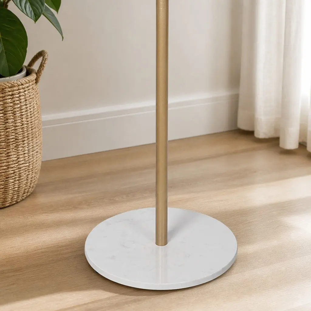 Coat Rack Hat Clothes Stand Hanger Tree Branch Design Eight Hooks Golden