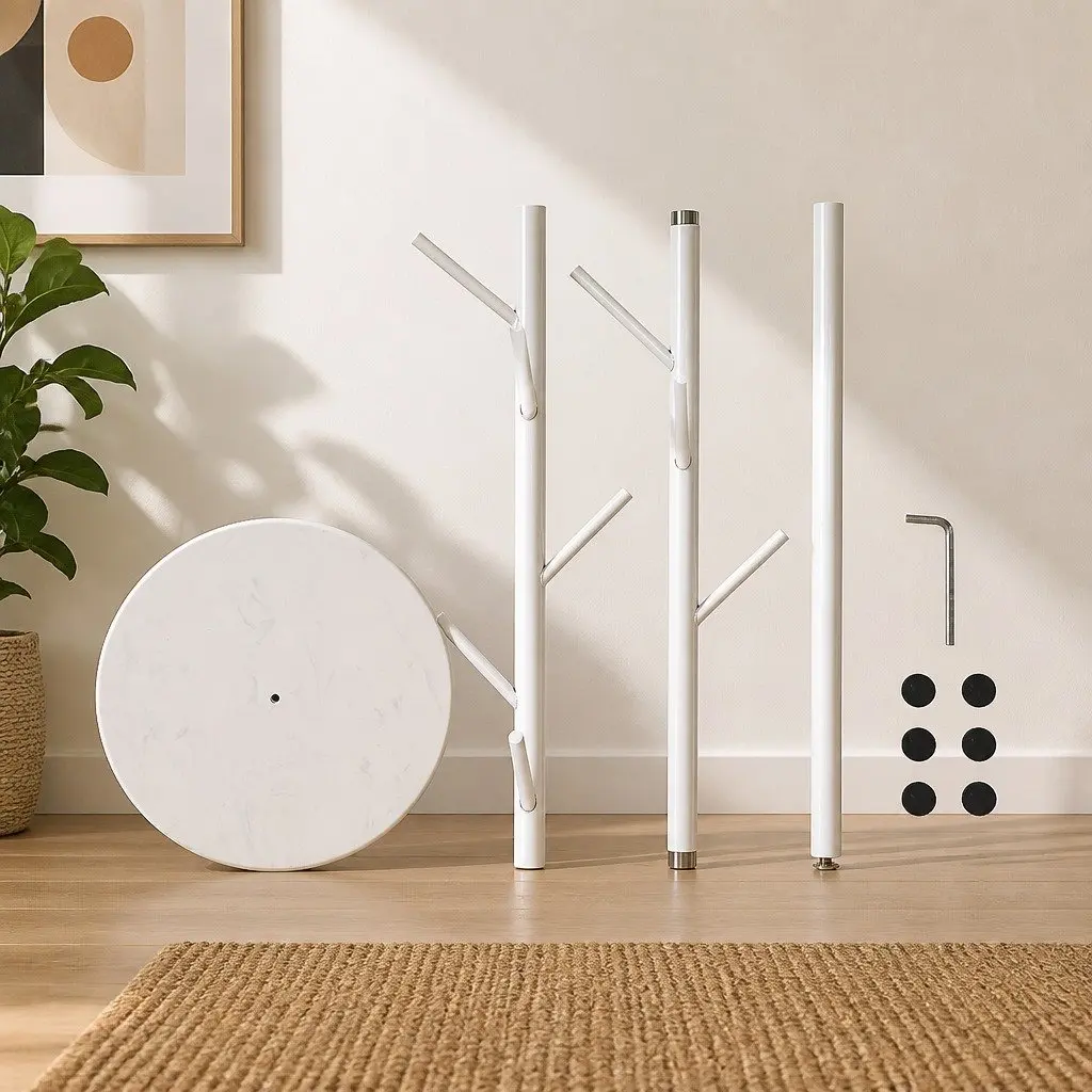 Coat Rack Stand with Eight Hooks