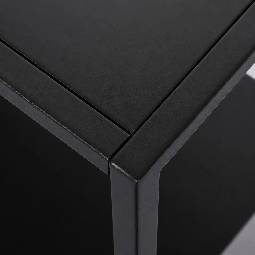 Console Table Storage 3-Tier 120cm Black