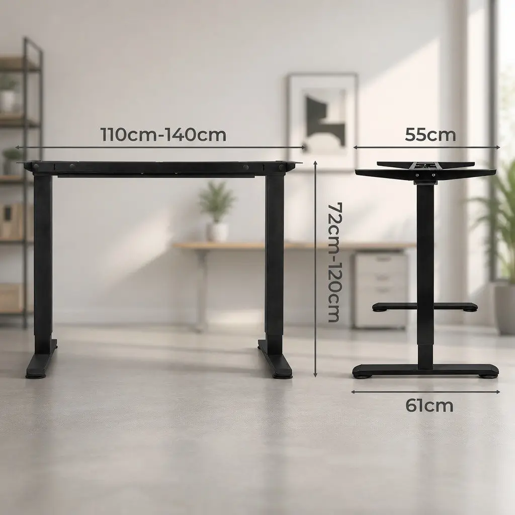Electric Standing Desk Frame Dual Motor Motorised Height Adjustable Home Office