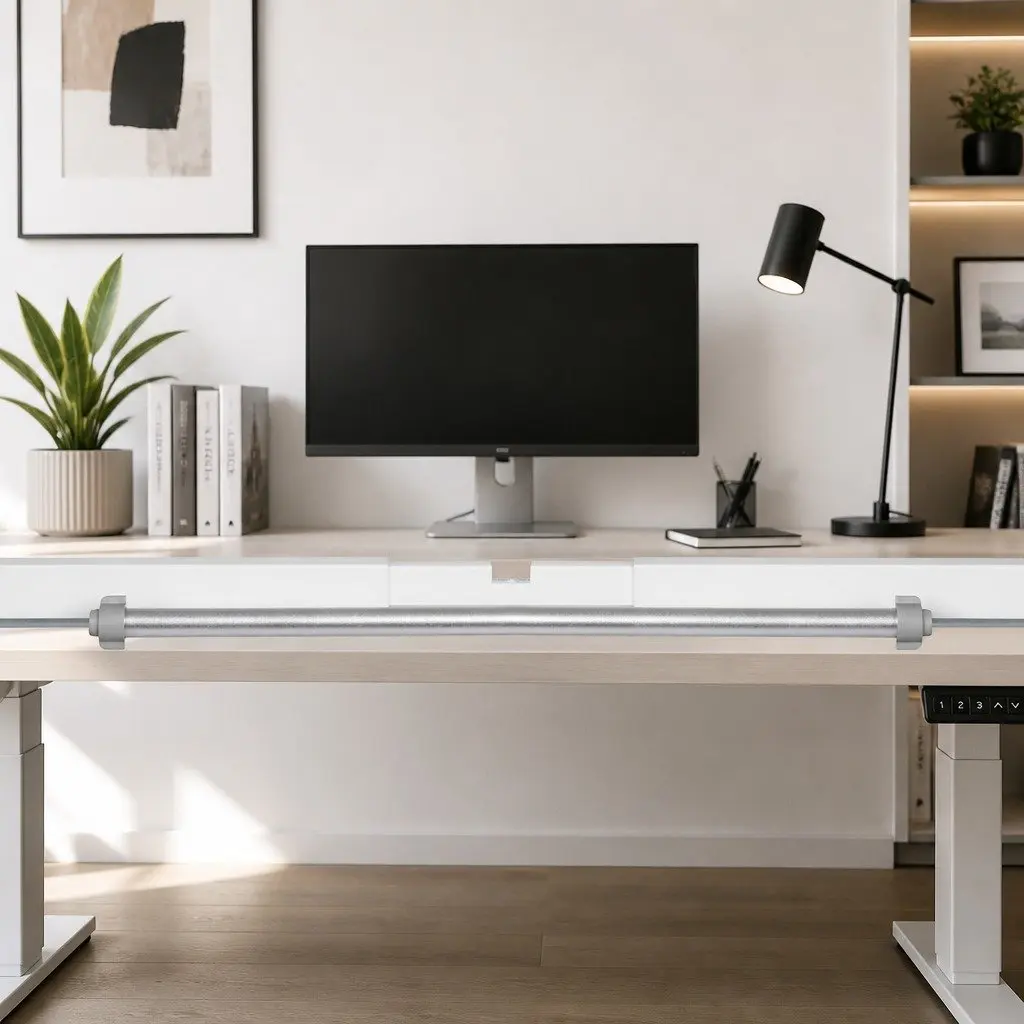 Motorised Standing Desk Frame Height Adjustable White Office Home