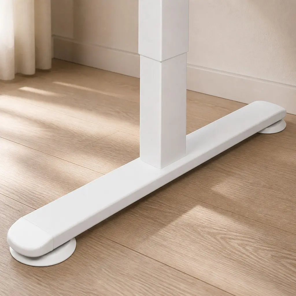 Motorised Standing Desk Frame Height Adjustable White Office Home