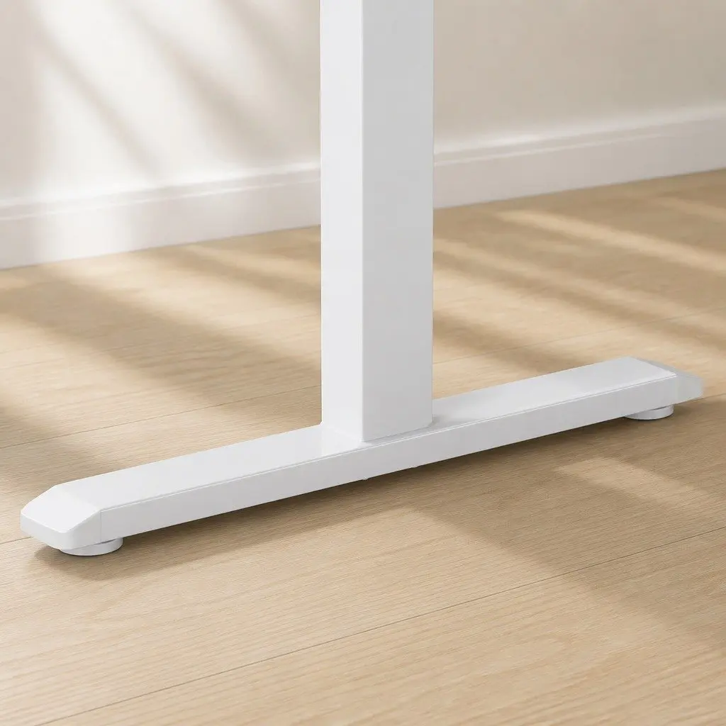 Electric Standing Desk Height Adjustable 72-116cm Motorised White Dual-Panel Office Computer Desk