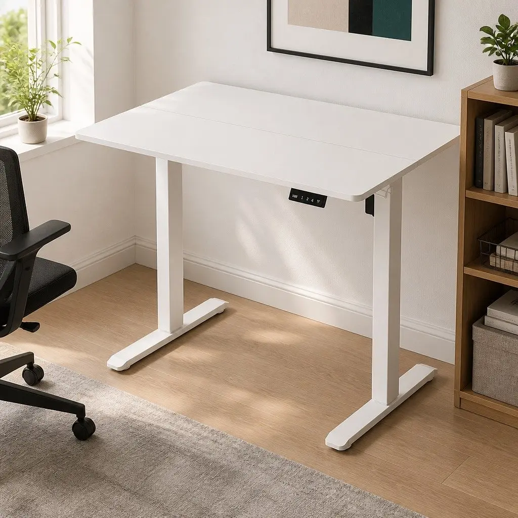 Electric Standing Desk Height Adjustable 72-116cm Home Office White
