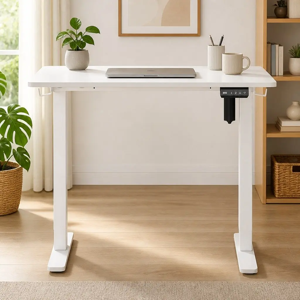 Electric Standing Desk Height Adjustable 72-116cm Home Office White