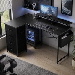 Reliable L Shaped Gaming Desk with Ample Storage