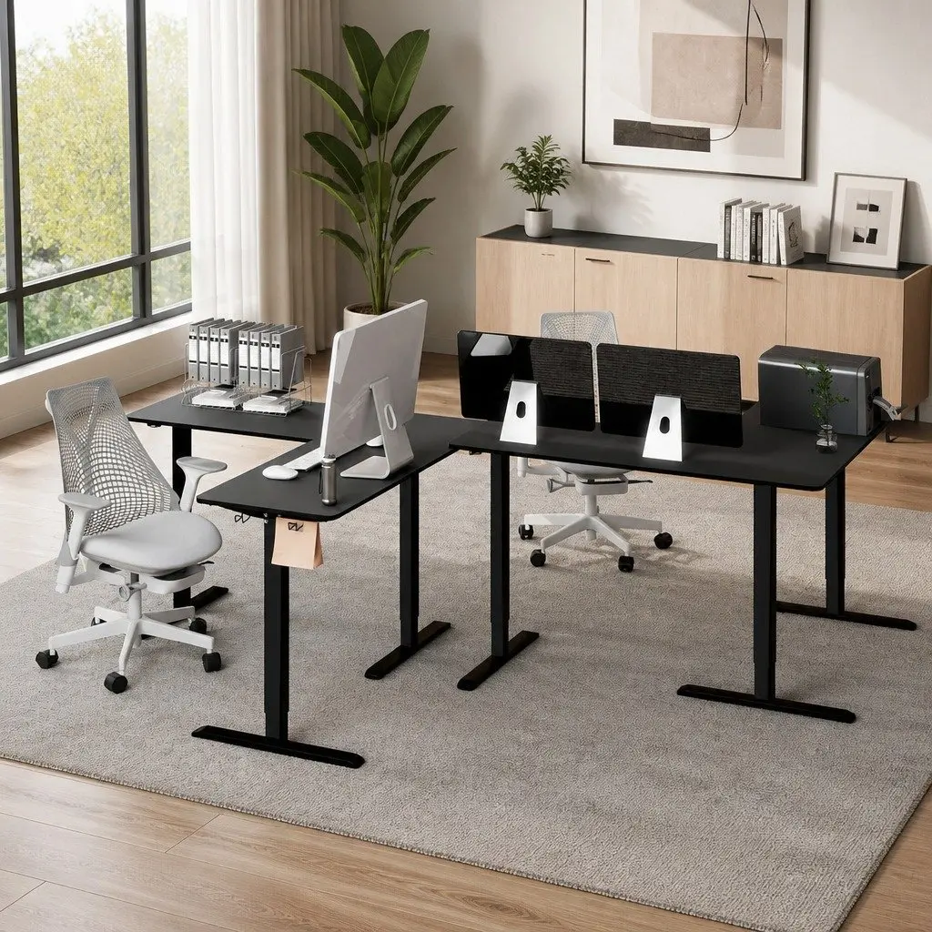 Electric Standing Desk Adjustable Height Sit Stand Office Home Motorised Table