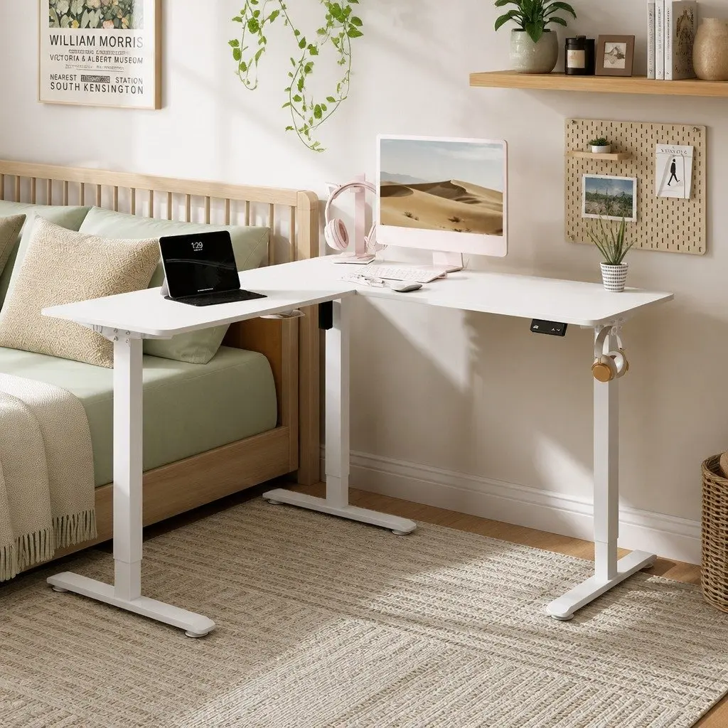 Electric Standing Desk Adjustable Height Sit Stand Table Home Office Motorised