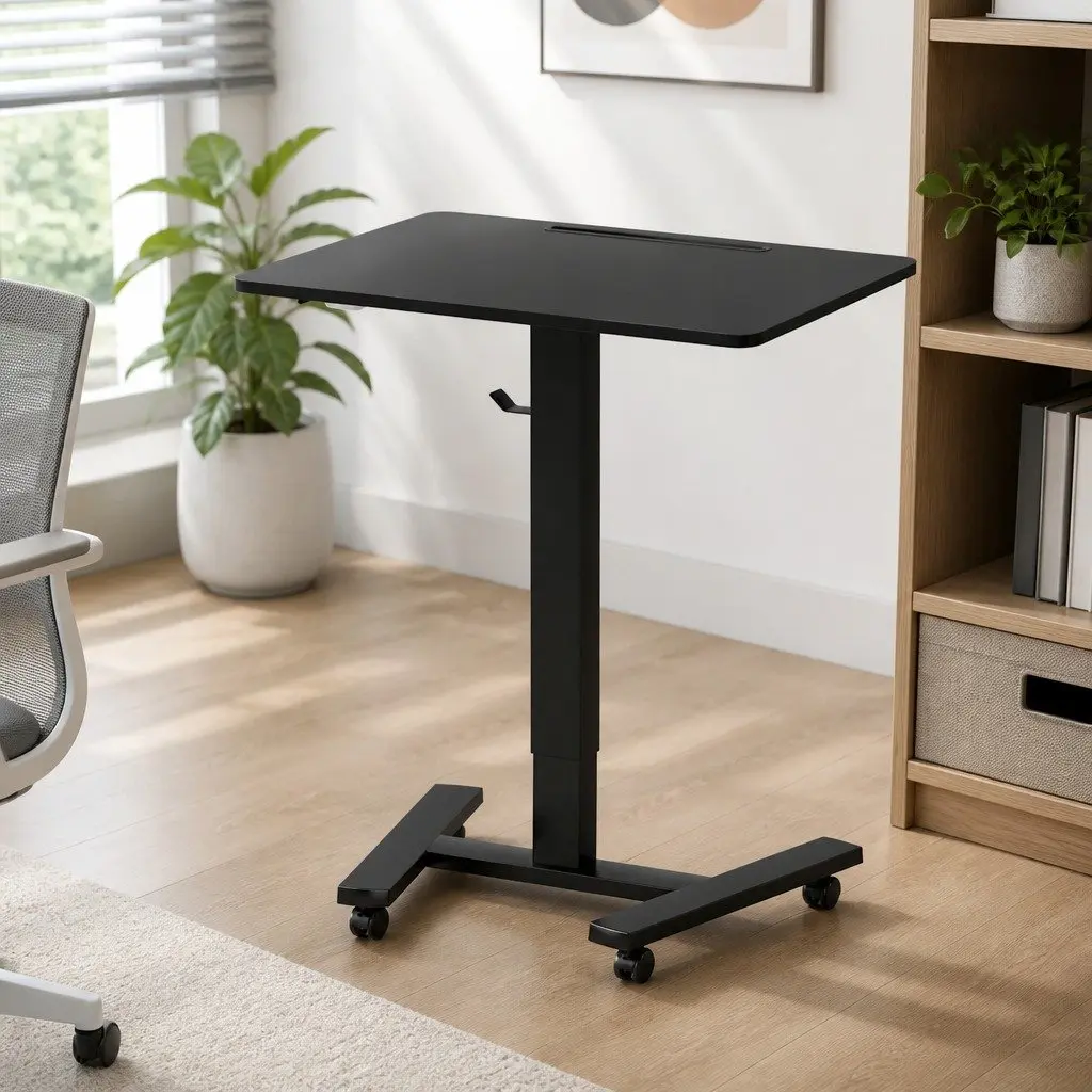 Mobile Standing Desk with Height Adjustment