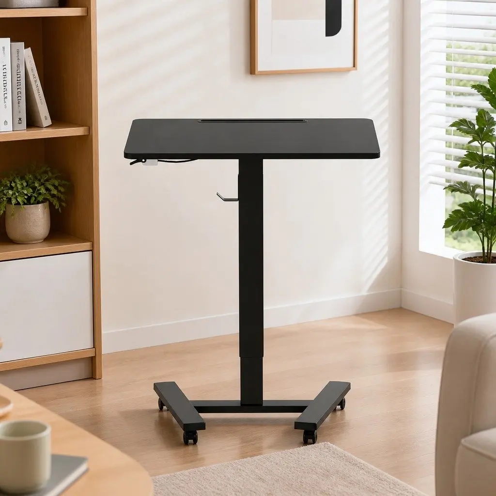 Mobile Standing Desk with Height Adjustment