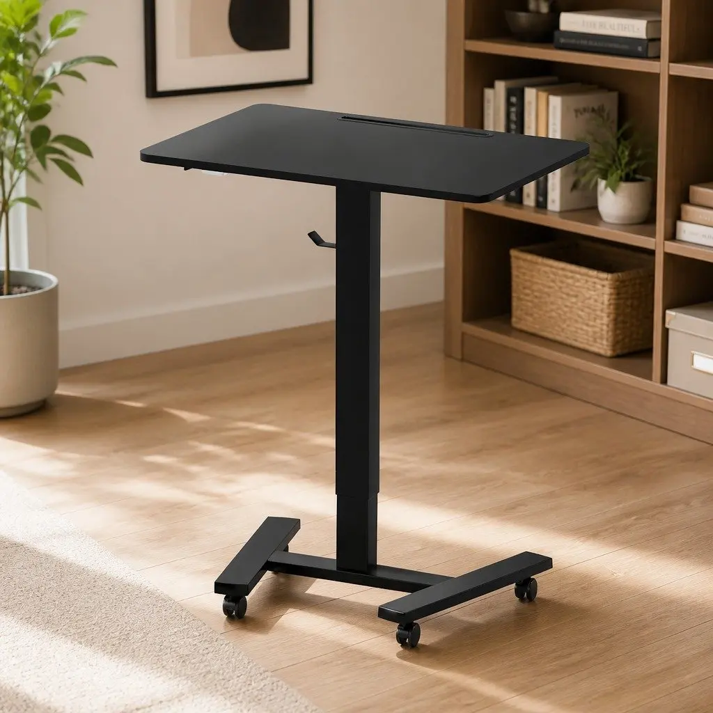 Mobile Standing Desk with Height Adjustment