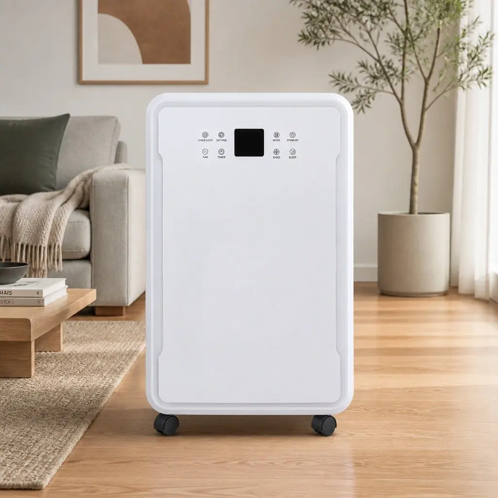 Dehumidifier Large Capacity 50L Per Day White for Laundry Drying Large Room Use