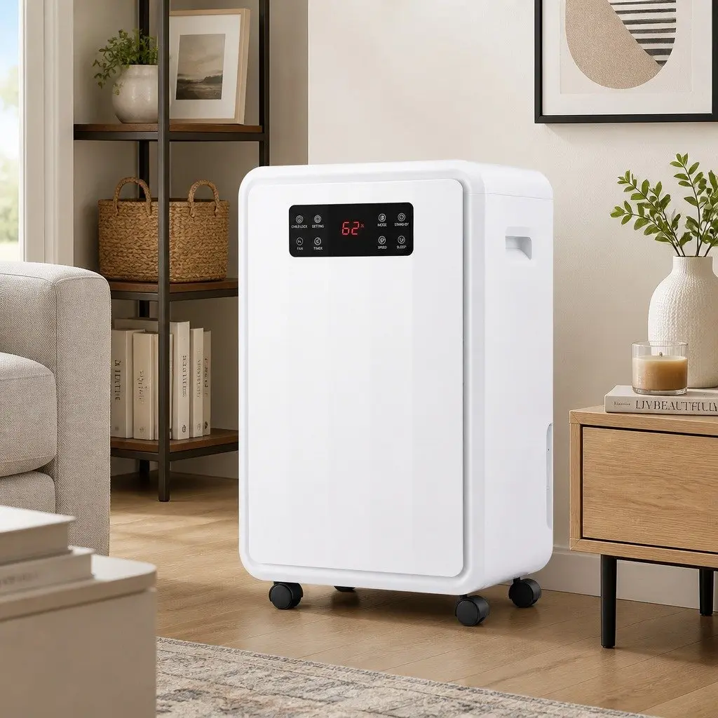 Dehumidifier 70L/Day Moisture Absorber 8.5L Water Tank Large Space White
