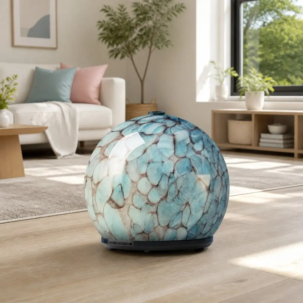 Blue Aroma Diffuser with Timer Settings