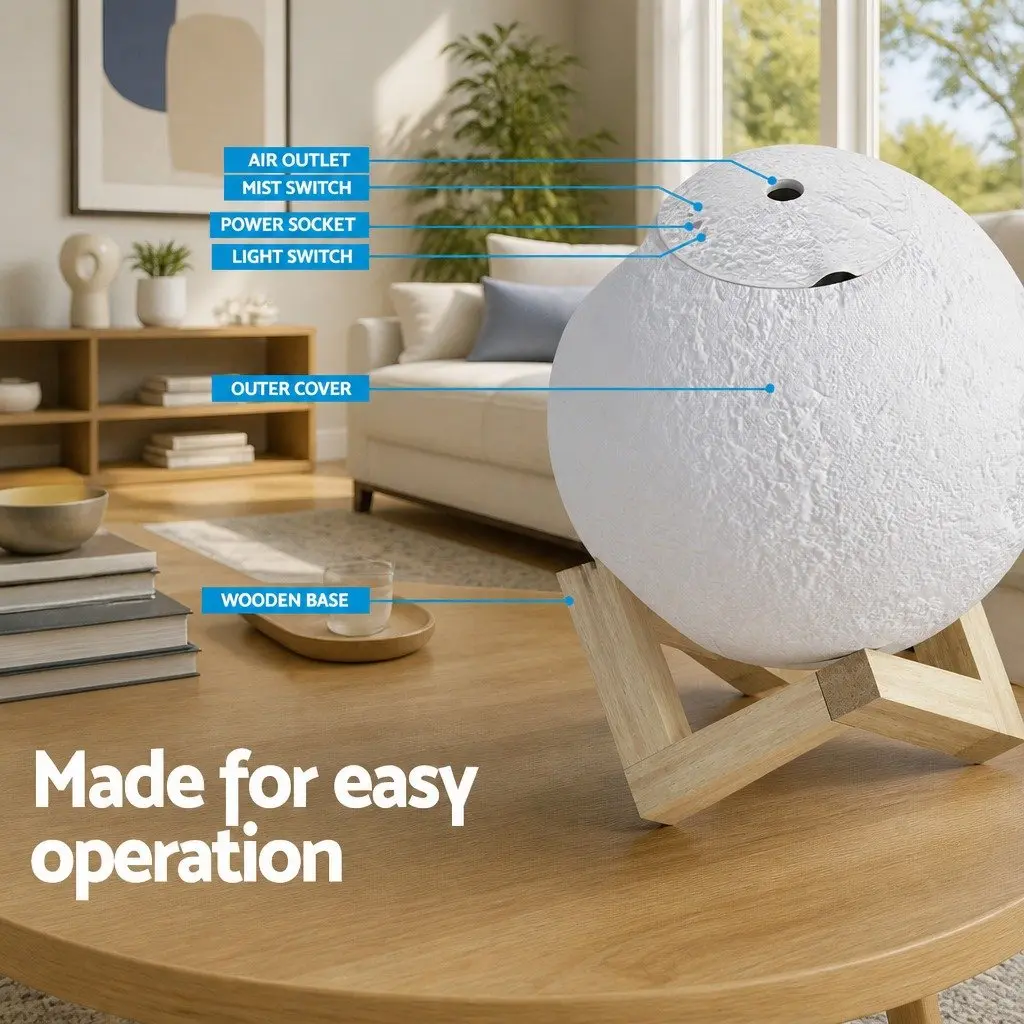 880ml Aroma Diffuser with Moon Lamp Feature