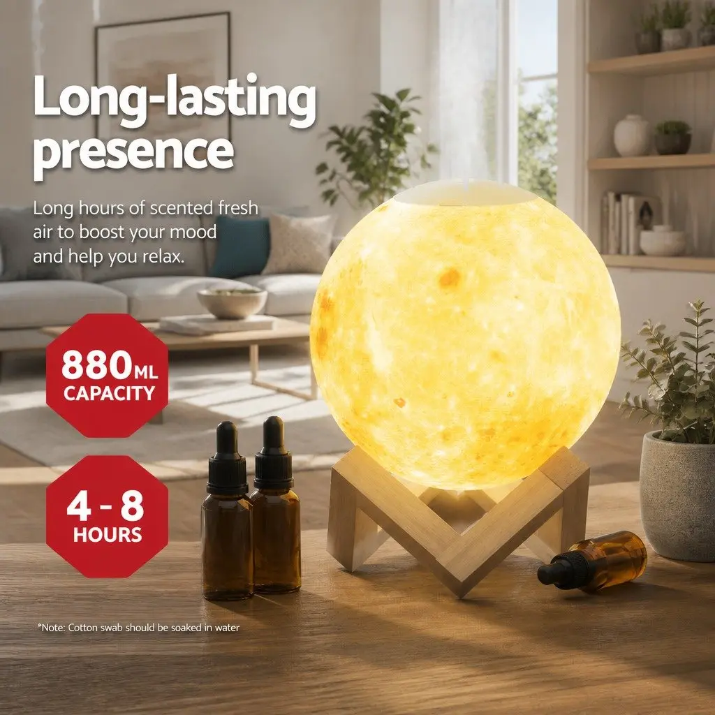 880ml Aroma Diffuser with Moon Lamp Feature