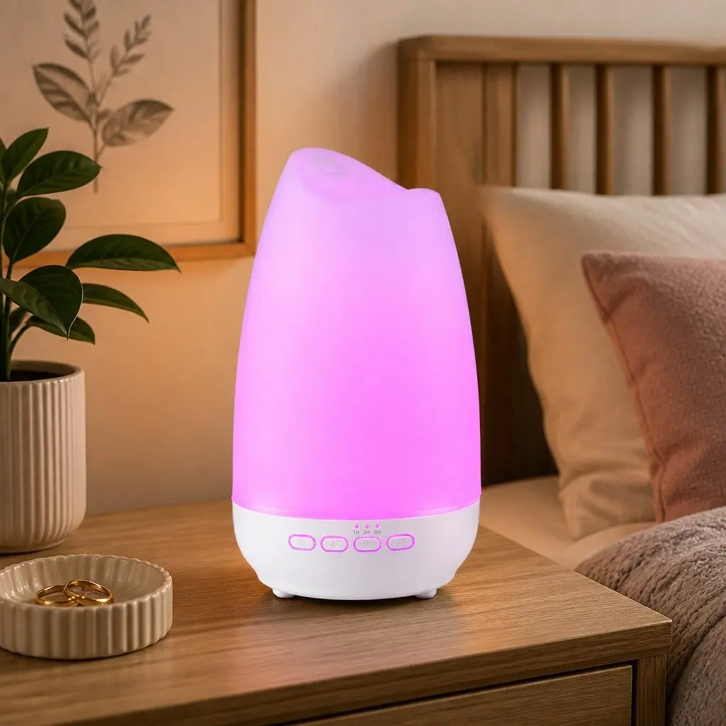 Aroma Diffuser Ultrasonic Humidifier 300ml Light Wood Grain and White