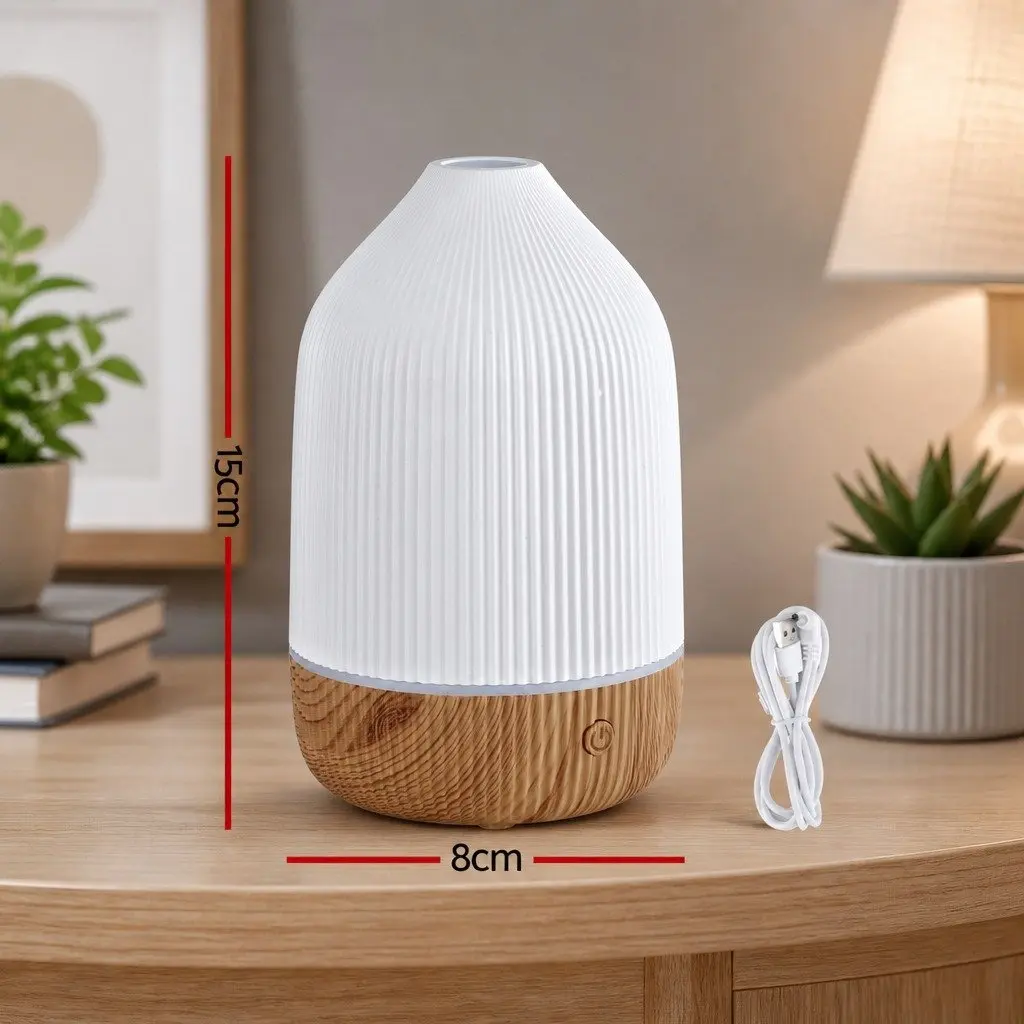 Aroma Diffuser Ultrasonic Humidifier 100ml LED Night Light White