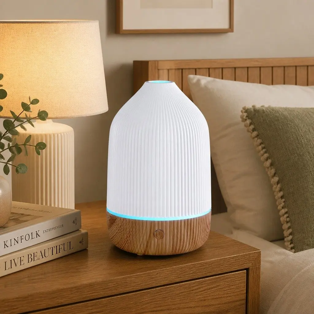 Aroma Diffuser Ultrasonic Humidifier 100ml LED Night Light White