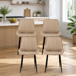 Set of 4 Comfortable Retro Dining Chairs