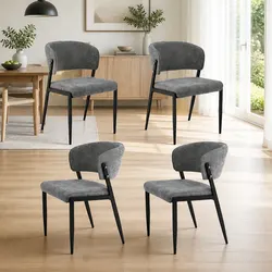 Comfortable and Value-driven Dining Chair Set of 4 in Grey