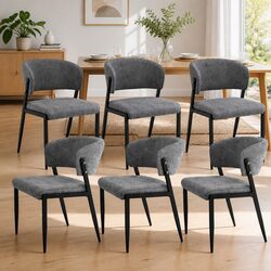 Practical Grey Dining Chairs Set of 6 for Everyday Use