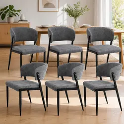 Practical Grey Dining Chairs Set of 6 for Everyday Use