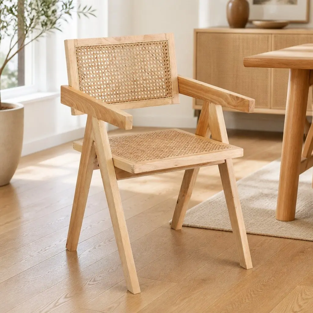 Wooden Rattan Dining Chair
