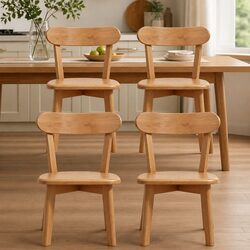 Quality Wooden Dining Chairs: Ergonomic and Durable, Set of 4