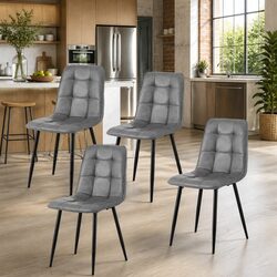 Comfortable Grey Dining Chairs Set of 4 for Everyday Use