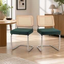 Comfortable and Stylish Green Velvet Dining Chairs Set