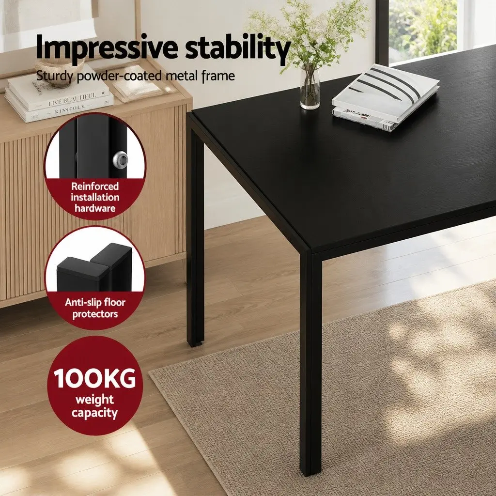 7 Piece Dining Set in Black