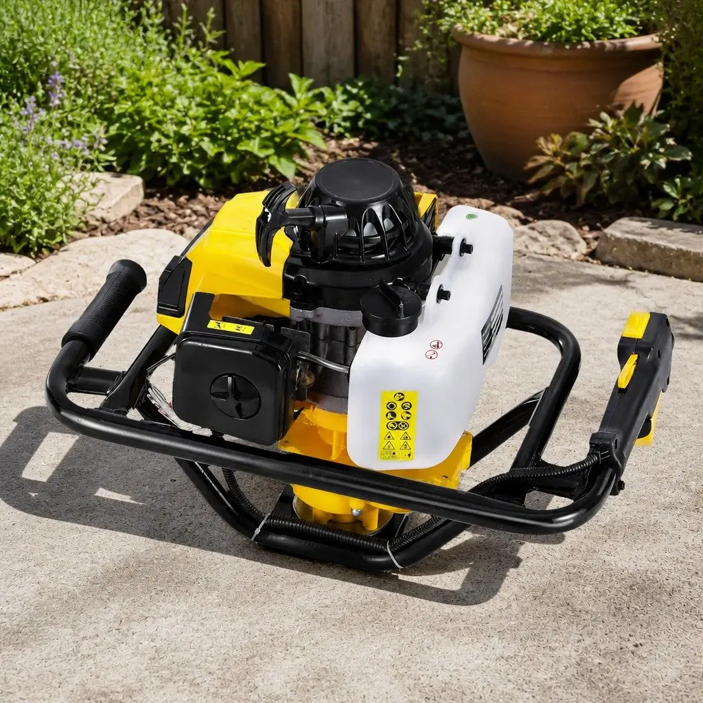 Petrol Post Hole Digger 63CC Outdoor Equipment Single Cylinder 2-Stroke Yellow