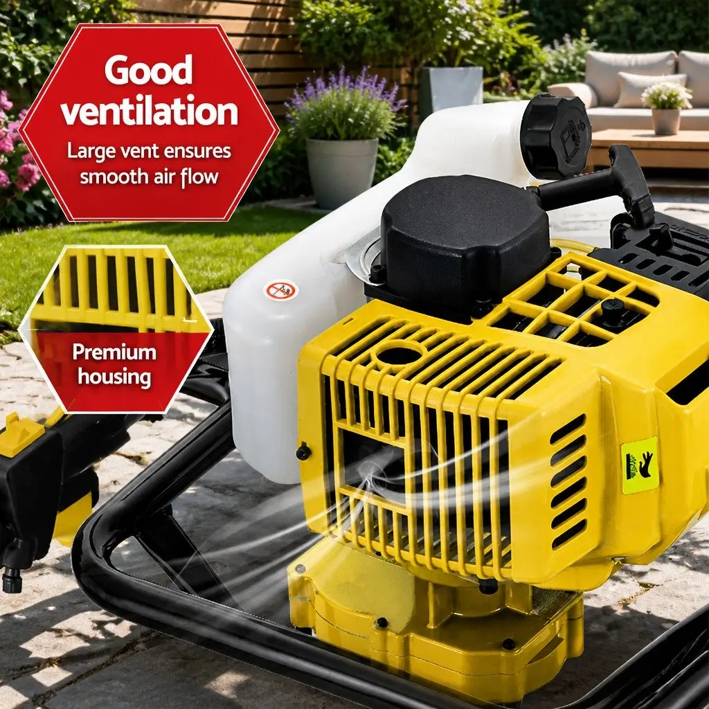 Post Hole Digger Motor Engine 65cc Petrol Gearbox Power Tool Yellow