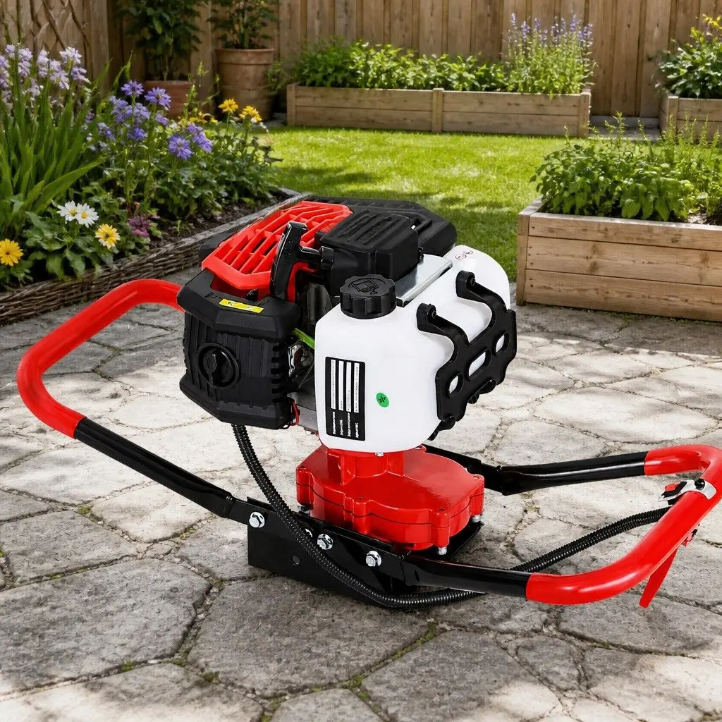 Post Hole Digger Engine 65CC Petrol Motor Single Cylinder 2-Stroke Red