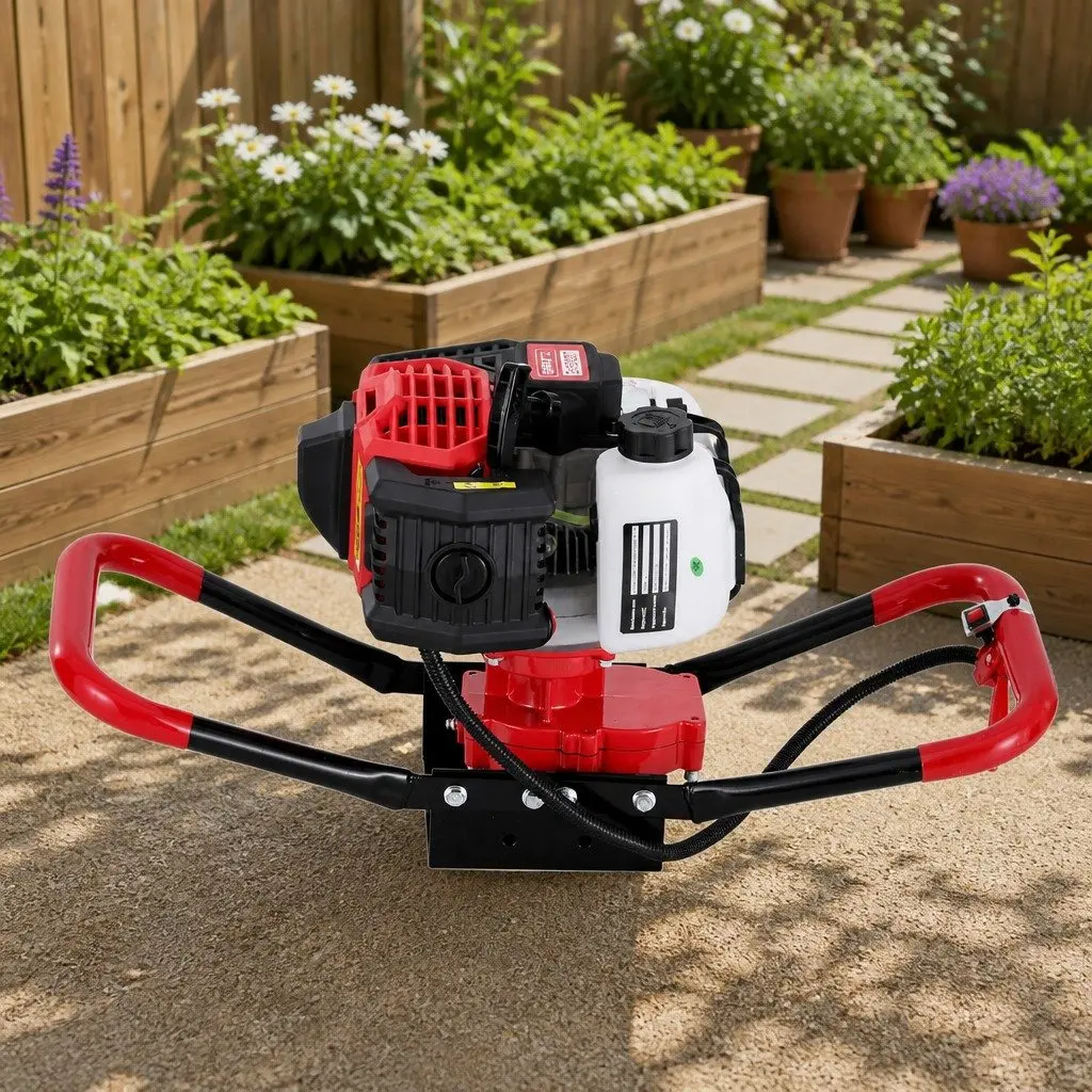 Post Hole Digger Engine 65CC Petrol Motor Single Cylinder 2-Stroke Red