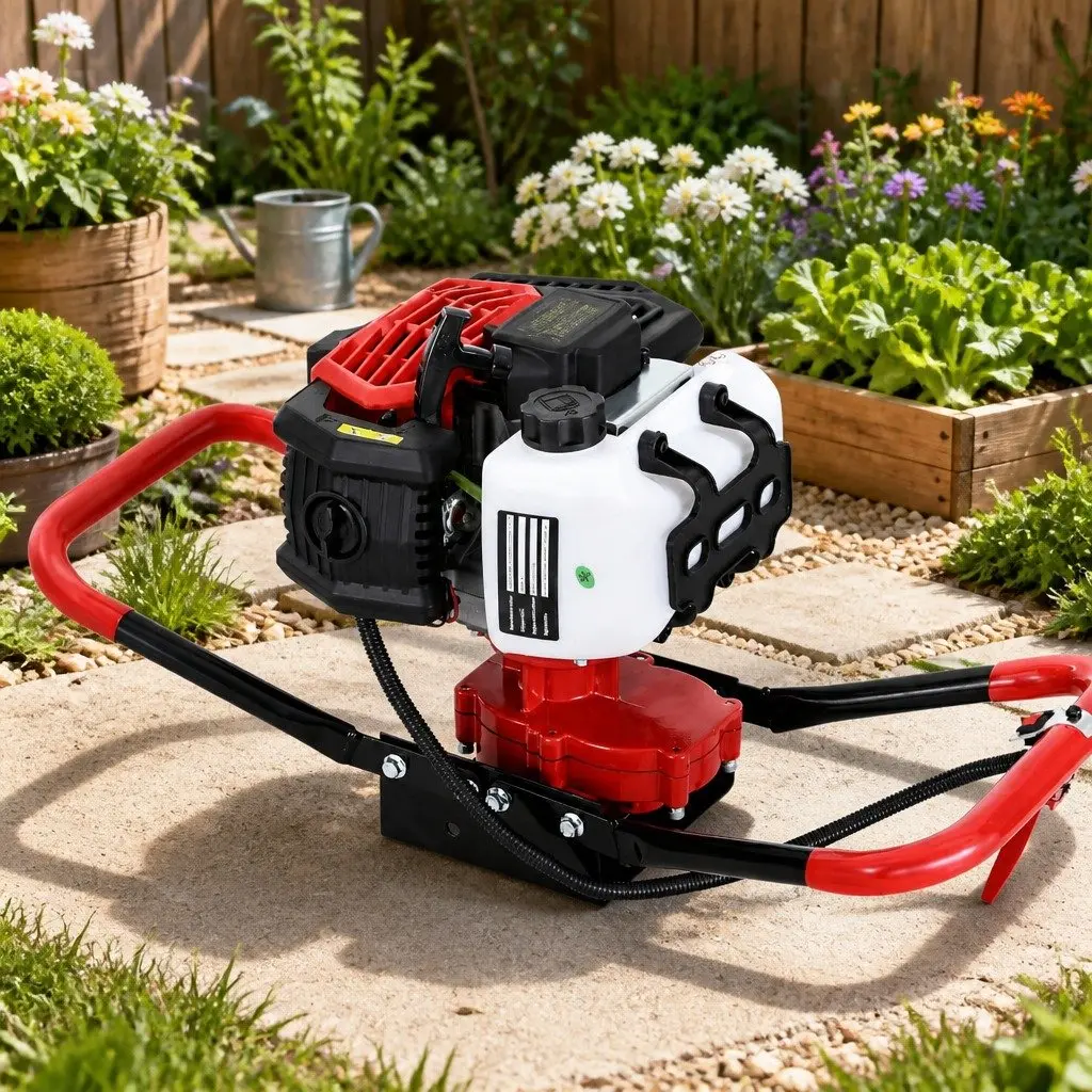 Post Hole Digger Engine 65CC Petrol Motor Single Cylinder 2-Stroke Red