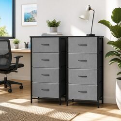 Quality 4 Drawer Chest of Drawers: Grey Storage for You