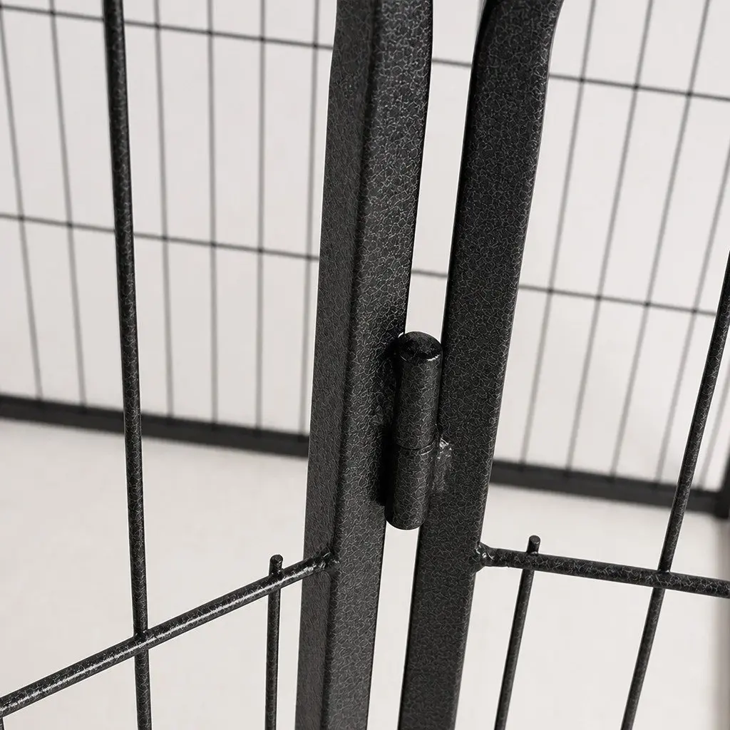 8 Panel Pet Dog Playpen Portable Foldable Enclosure 24 Inch Black