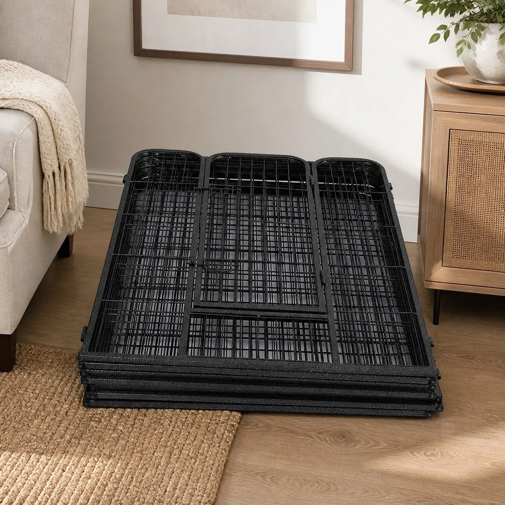 8 Panel Pet Dog Playpen Exercise Pen Portable Foldable Black