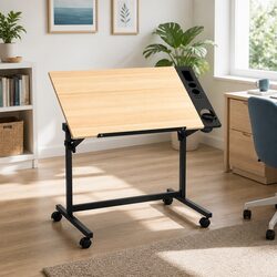 Adjustable Drafting Table Drawing Desk Art Craft Workstation with Removable Tray