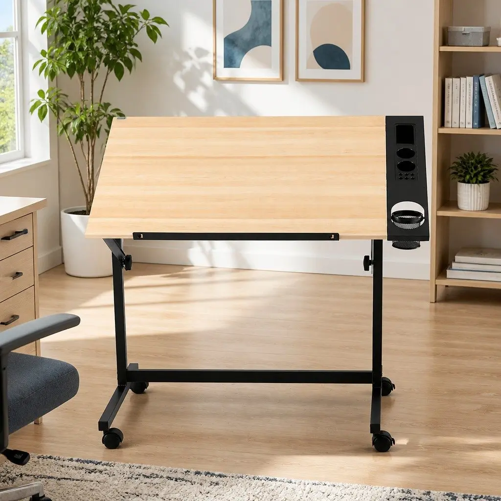 Adjustable Drafting Table Drawing Desk Art Craft Workstation with Removable Tray