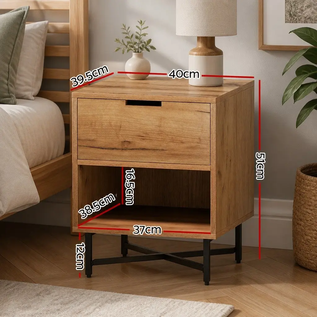 Bedside Table with Ample Storage