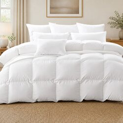 Comforting King Goose Down Feather Quilt for Winter