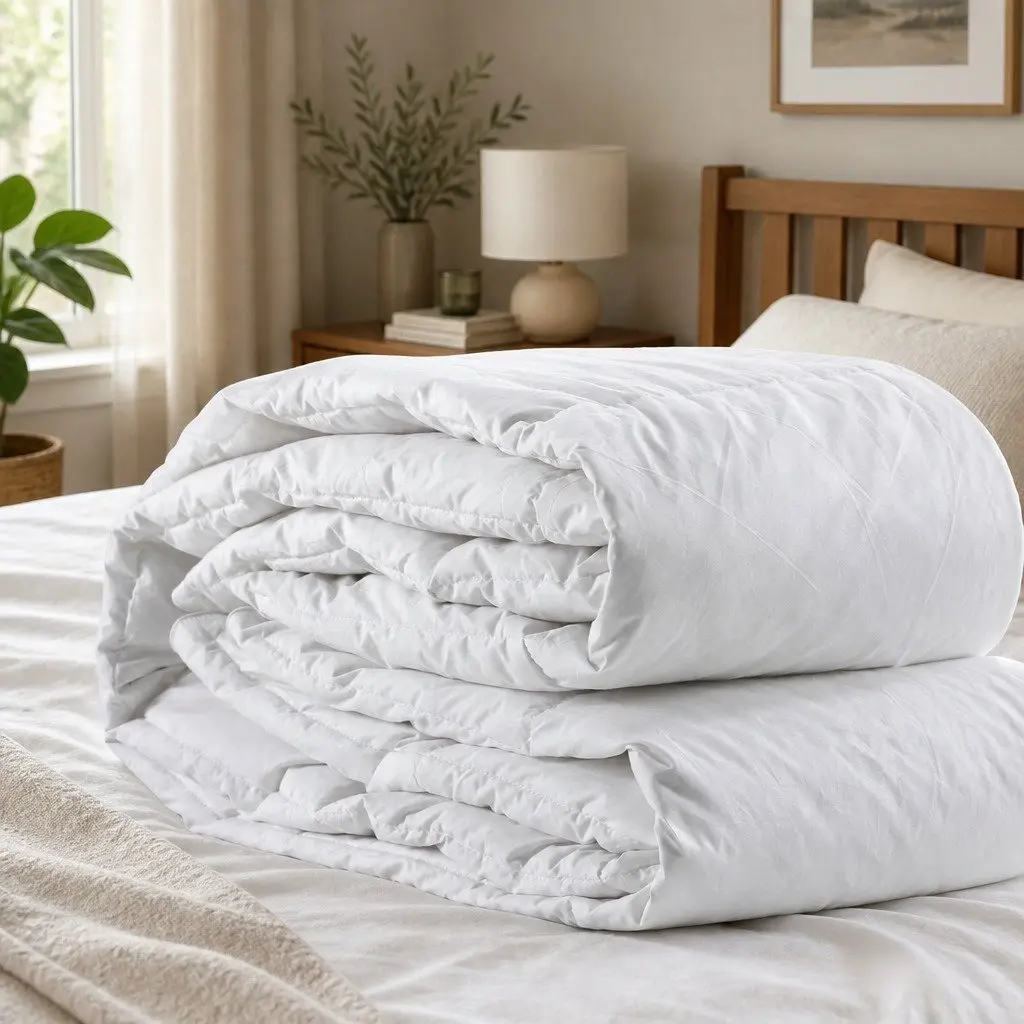 Goose Down Feather Quilt All Season 700GSM Queen Size White