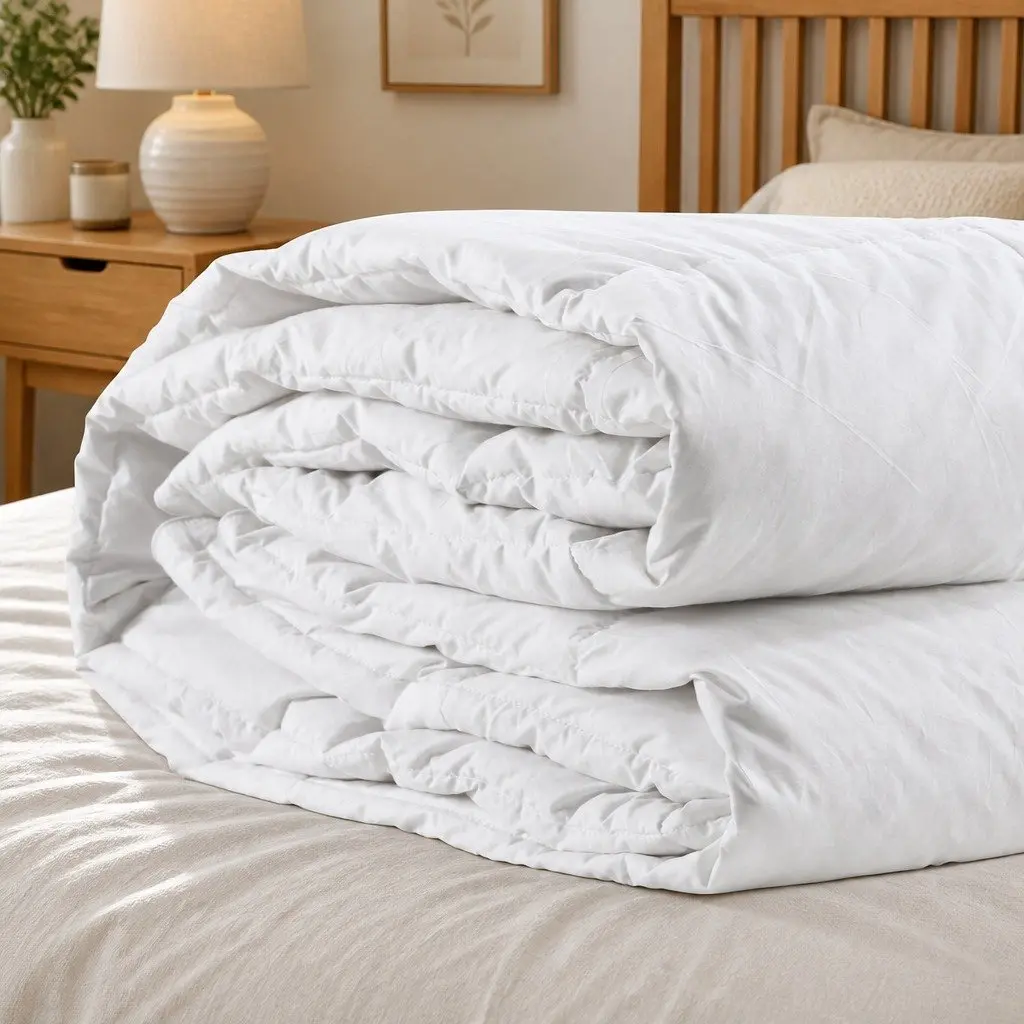 Goose Down Feather Quilt Single All Season 700GSM Lightweight White