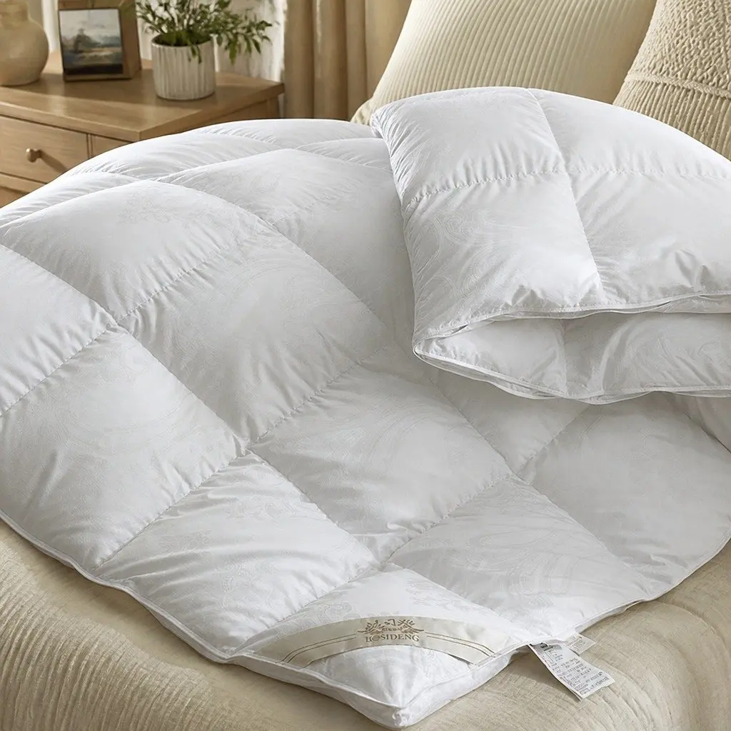 Goose Down Feather Quilt Single All Season 700GSM Lightweight White