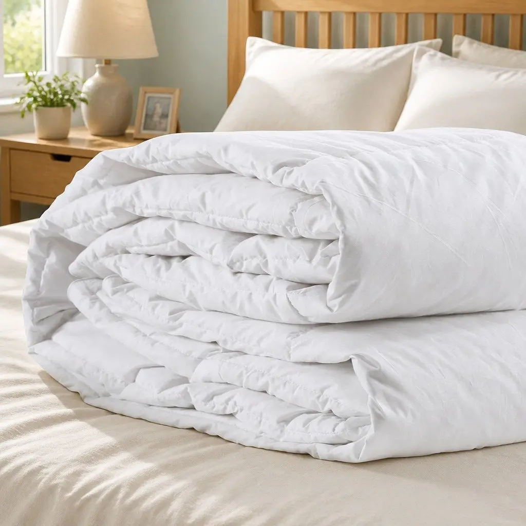 Goose Down Feather Quilt Super King Bed Doona All Season White